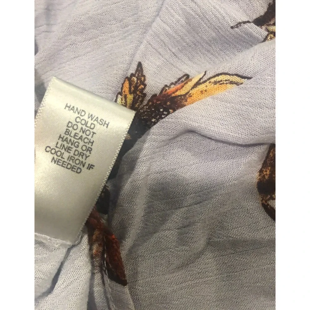 NWT XL CHARLOTTE RUSSE‎ Purple floral Beach Cover up wrap tie top